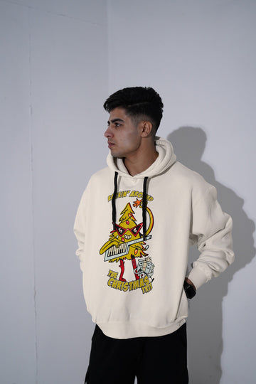 Rockin Around The Christmas Tree : Heavyweight Baggy Hoodie For Men and Women