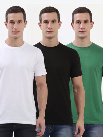 Hummel Cam Men's T-Shirt Pack Of 3 (Green/Black/White)