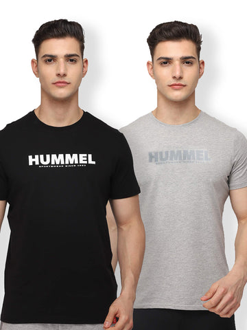 Legacy T-Shirt Pack Of 2 (Black/Grey Melange)