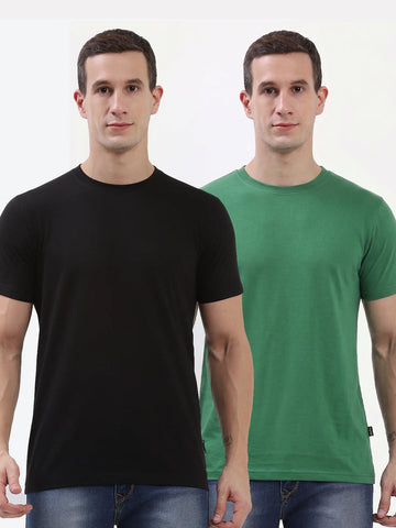 Hummel Cam Men'S T-Shirt Pack Of 2 (Black/Green)