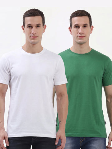 Hummel Cam Men'S T-Shirt Pack Of 2 (Green/White)