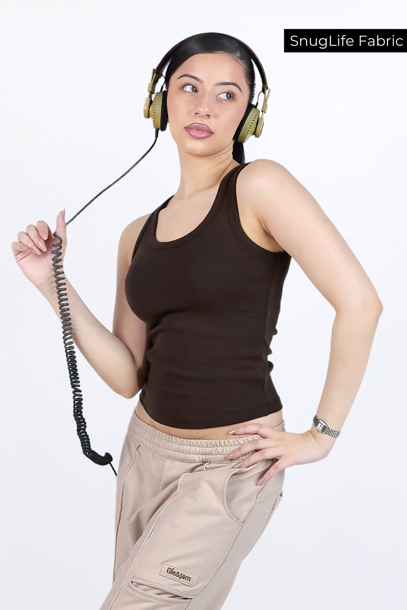 What's The Scoop Tee in Rugged Brown