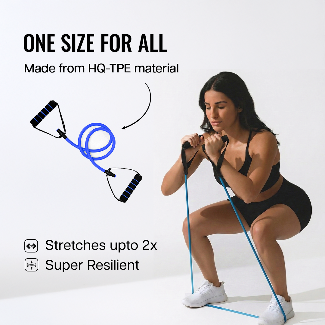 wiselife resistance tube , resistance tube set , resistance tube for full body workout , resistance tube 30-45 kg , 
resistance tube for physiotherapy  , resistance tube - set of 11 , resistance tube for home workout , resistance tube 20kg , resistance tube anti snap , resistance tube with handle