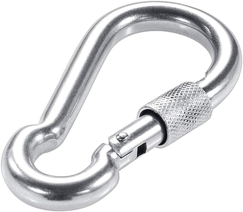 Leosportz Stainless Steel Snap Hook with Safety Lock — 10 Lock Hook 2Pc