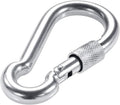 Leosportz Stainless Steel Snap Hook with Safety Lock — 80 Lock Hook 8Pc