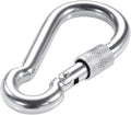 Leosportz Stainless Steel Snap Hook with Safety Lock — 80 Lock Hook 15Pc