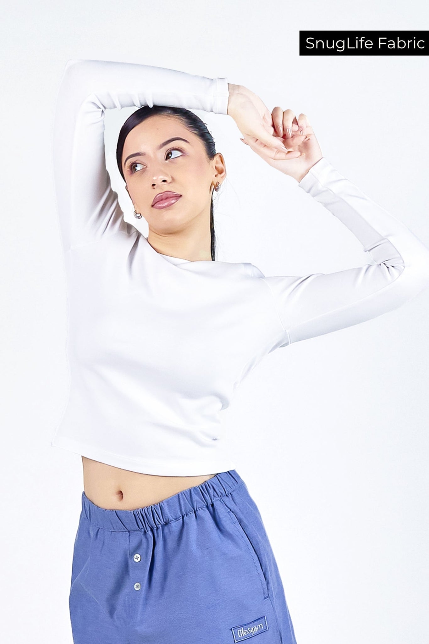 Everyday Long Sleeves Tee in Snow White