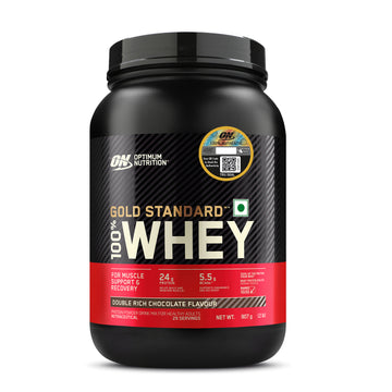 Optimum Nutrition (ON) Gold Standard 100% Whey Protein Powder - 2 lbs, 907 g (Double Rich Chocolate)