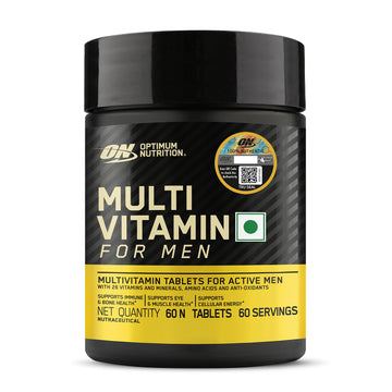 Optimum Nutrition (ON) Multivitamin for MEN– 60 Tablets, 26 Vitamins & Minerals, Amino Acids & Anti-Oxidants.