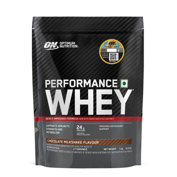 Optimum Nutrition (ON) Performance Whey Protein Powder– 1Kg (Chocolate Milkshake)