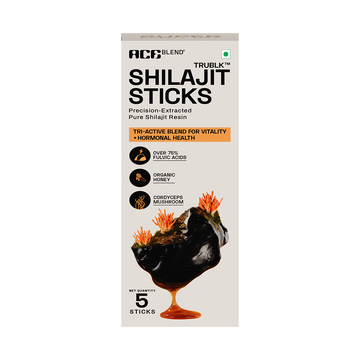 Ace Blend TRUBLK Shilajit Sticks, With Over 75% Fulvic Acid & 80+ Trace Minerals