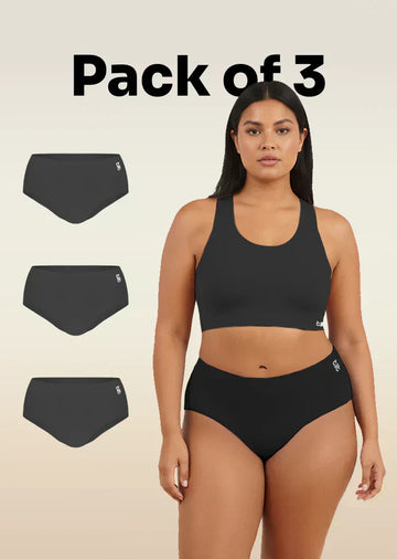 3 Pack - Black Seamless Underwear