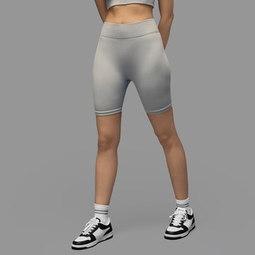 Limitless snatched mid waisted ribbed shorts - Grey