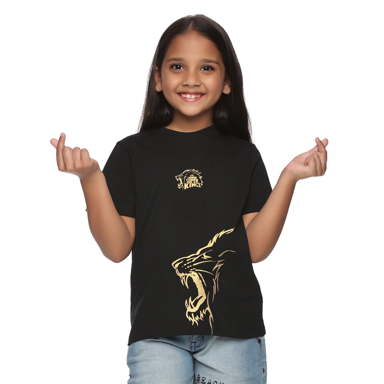 Official CSK Leo Kids T-Shirt - Black/Gold