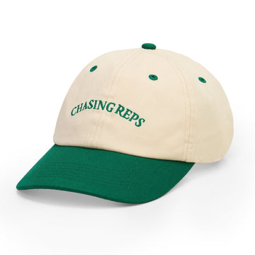 Washed Caps  White Green Chasing Reps