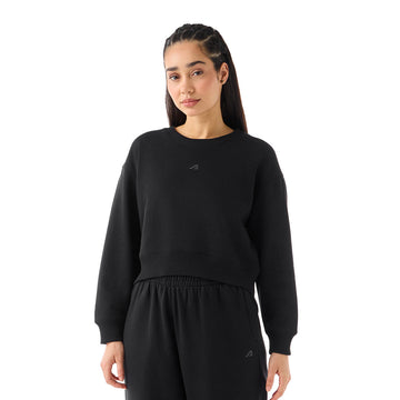 Women Jet Black Sweat Shirt