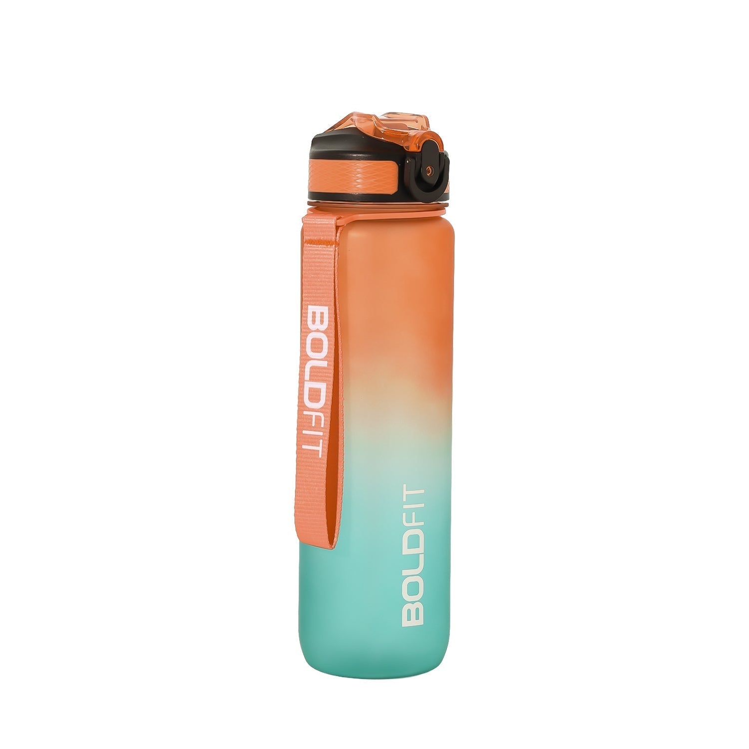Aqua Motivational Bottle 1 Litre - Teal Orange