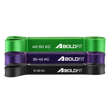 Heavy Resistance Band Black Purple Green Set of 3