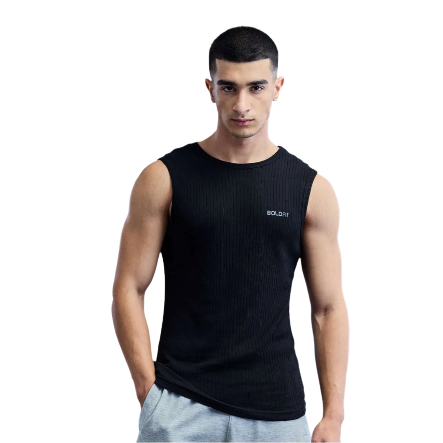Sleeveless Vest for Men Black