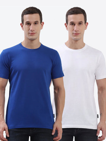 Hummel Cam Men'S T-Shirt Pack Of 2 (Blue/White)