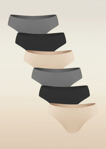 Assorted 6 Pack - Low-waist Absorbent Underwear