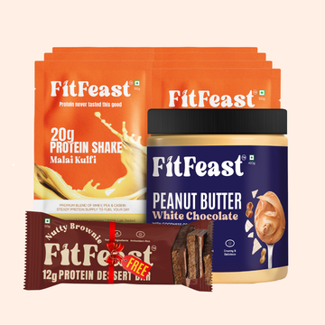 7x Malai Kulfi Sachets (50g) + 1 White Choco PB (400g)+ Nutty Brownies (FREE!)