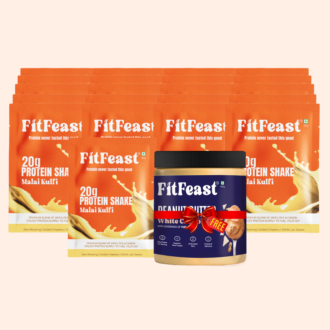 21 Malai Kulfi Protein Pack + Free White Chocolate Peanut Butter (Axar’s Favorite)