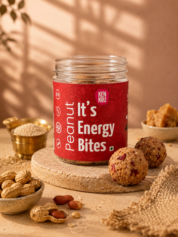 Kenkou Peanut Energy Bites 225g – Plant Protein Laddu with Dates & Seeds