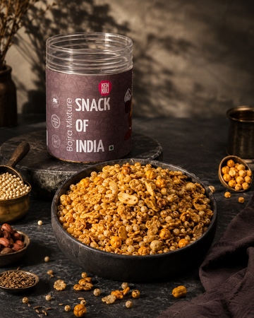 Kenkou Bajra Mixture 65g – Pearl Millet Namkeen with Peanuts & Indian Spices