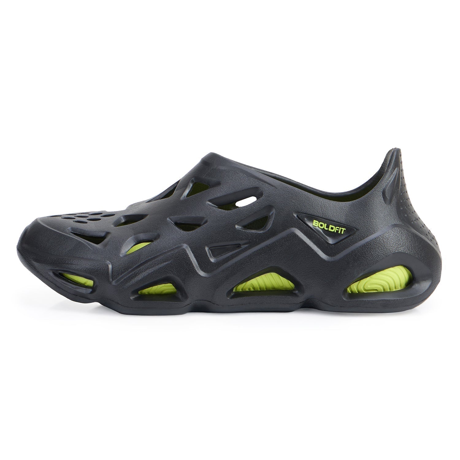 Men Slipon Dripz Sliders  - Black Neon