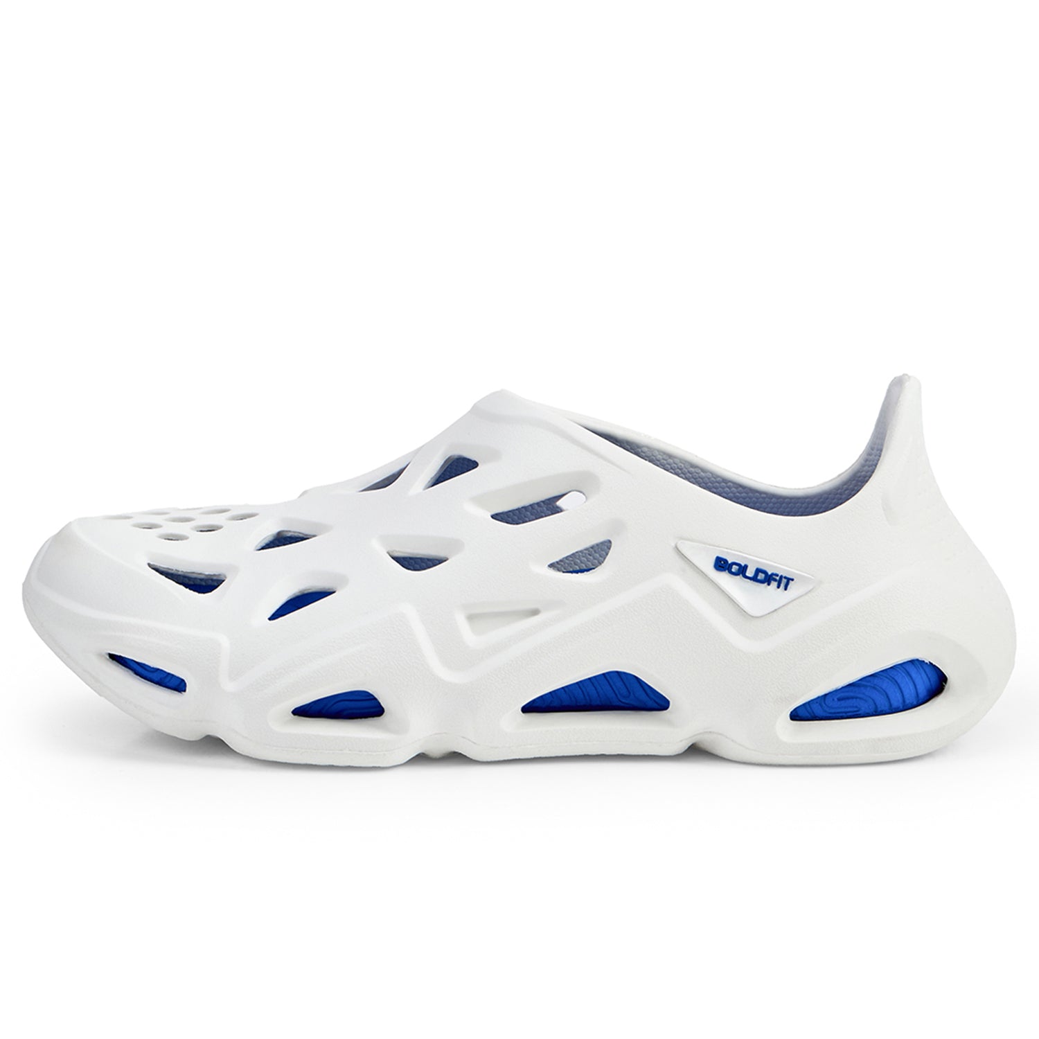 Men Slipon Dripz Sliders -  White Blue