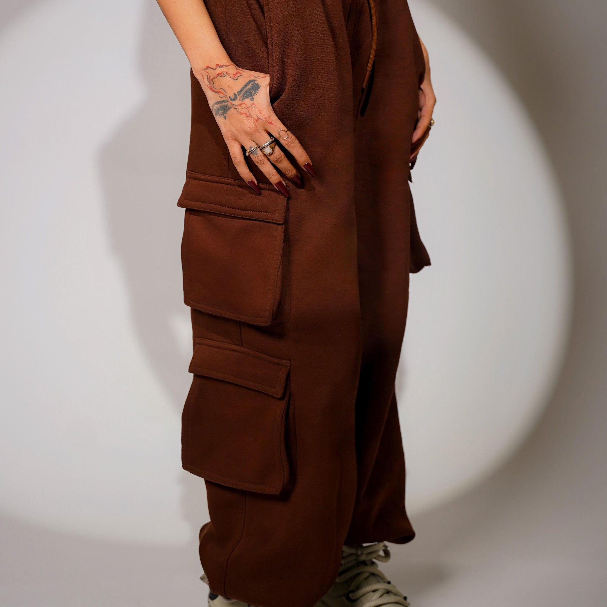 Coffee Brown Seoul Cargo Tracks For Men And Women