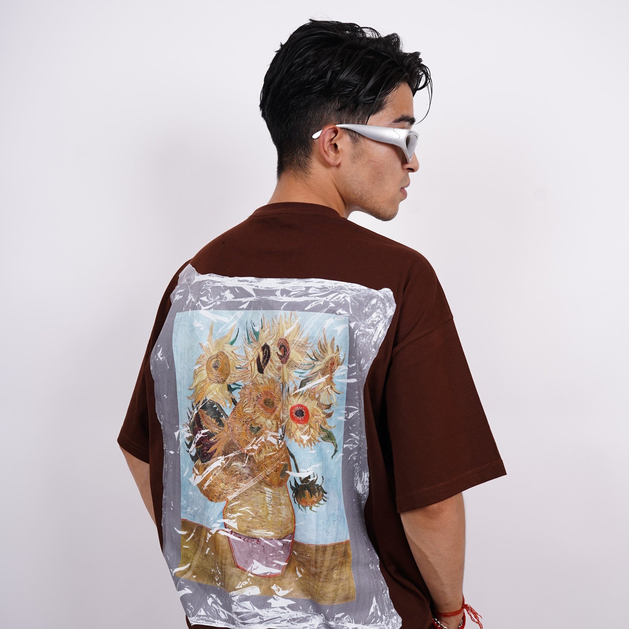 Van Gogh: Soup protected Sunflower Drop Sleeved  Tee For Men and Women