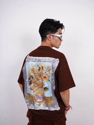 Van Gogh: Soup protected Sunflower Drop Sleeved  Tee For Men and Women