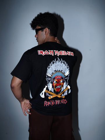 Run To the Hills (Reflective) : Iron Maiden Drop Sleeved  Tee For Men and Women