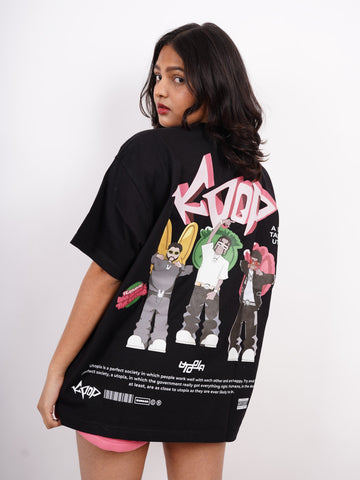 Travis Scott : K Pop : Round Neck Drop Sleeved  tee For Men and Women