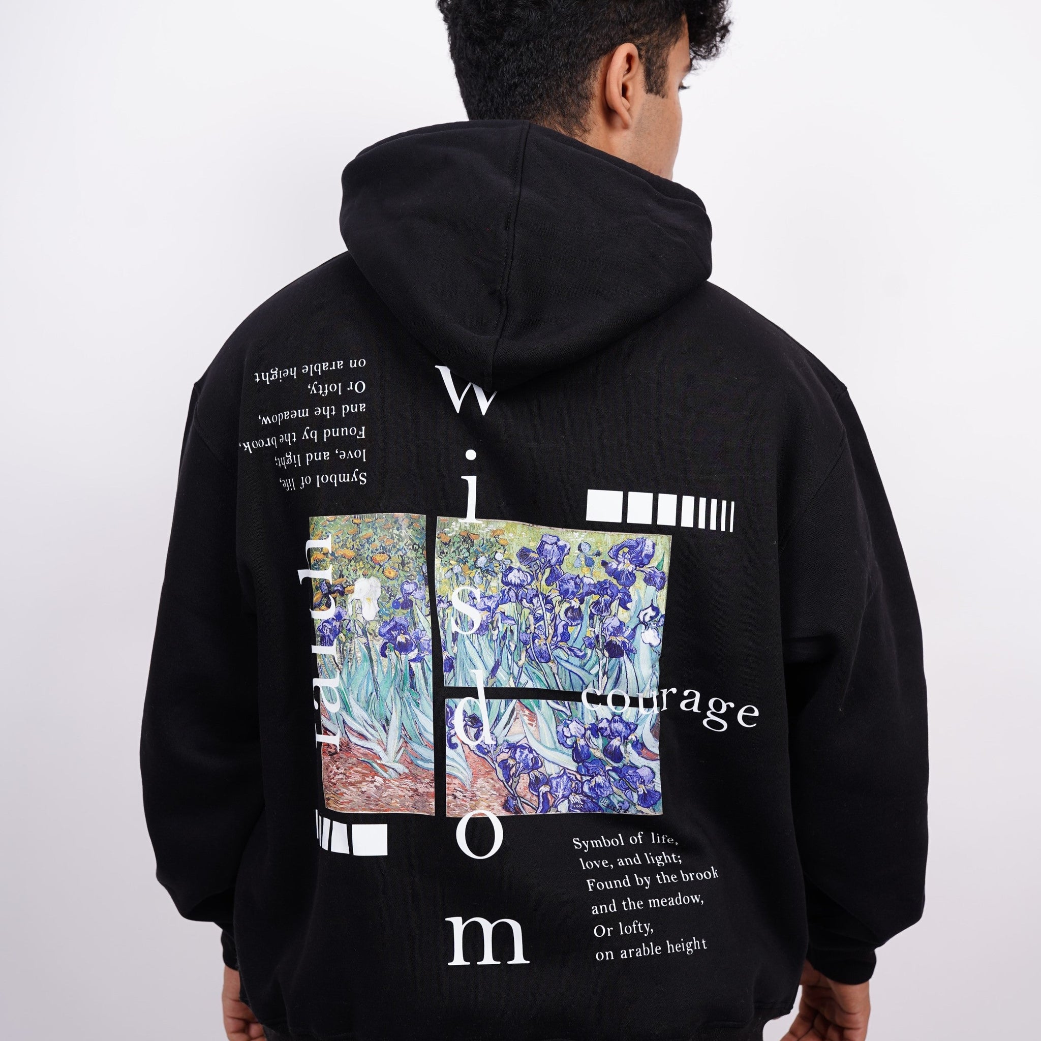 Van Gogh : Irises Heavyweight Baggy Hoodie For Men and Women