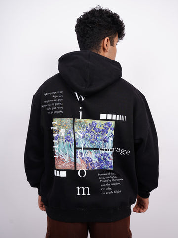 Van Gogh : Irises Heavyweight Baggy Hoodie For Men and Women