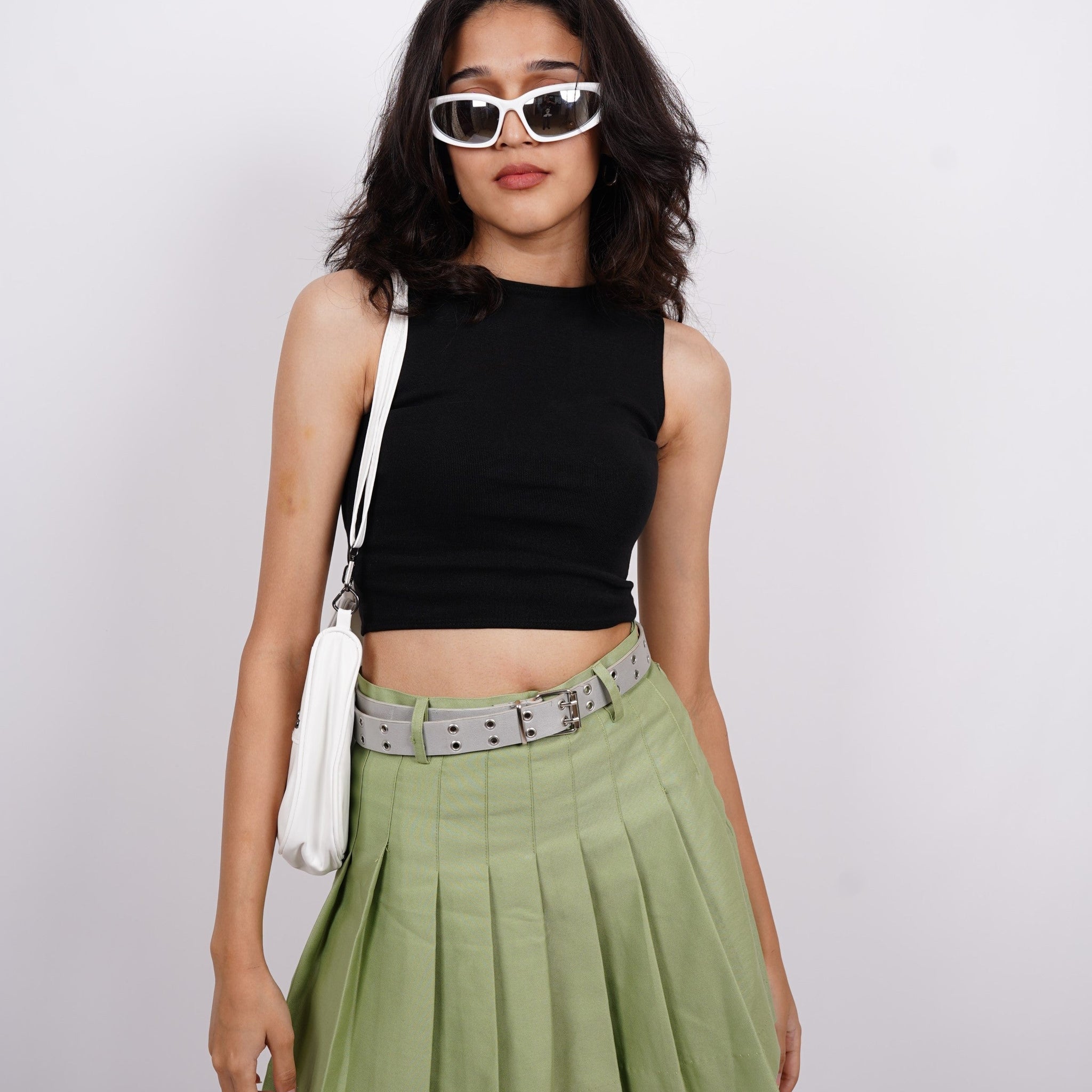 Basic : Burger Bae (Black) Sleeveless Rachel Tank For Women