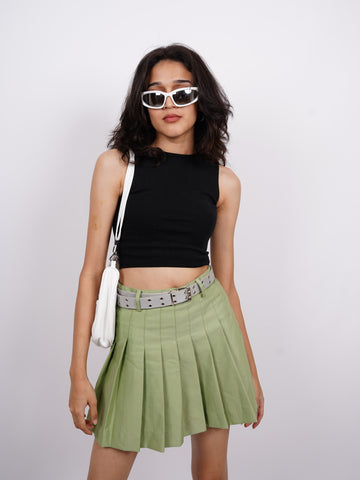 Basic : Burger Bae (Black) Sleeveless Rachel Tank For Women