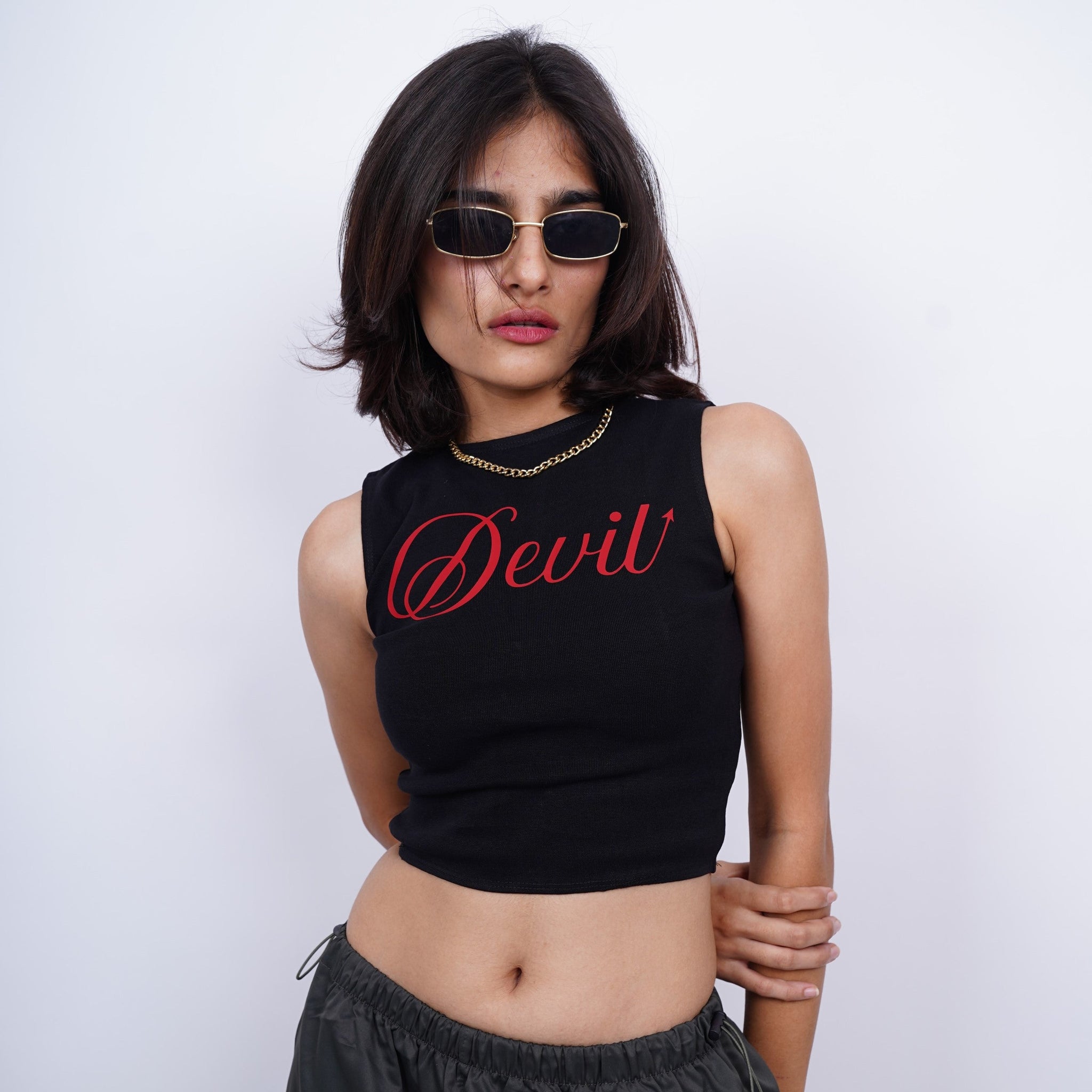 Devil : Burger Bae Sleeveless Rachel Tank For Women
