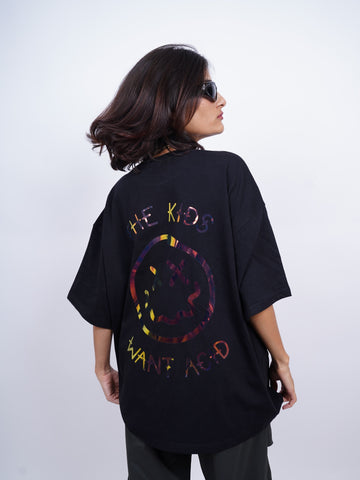 Kids Want Acid (Holographic)  : Drop Sleeved  Tee For Men and Women