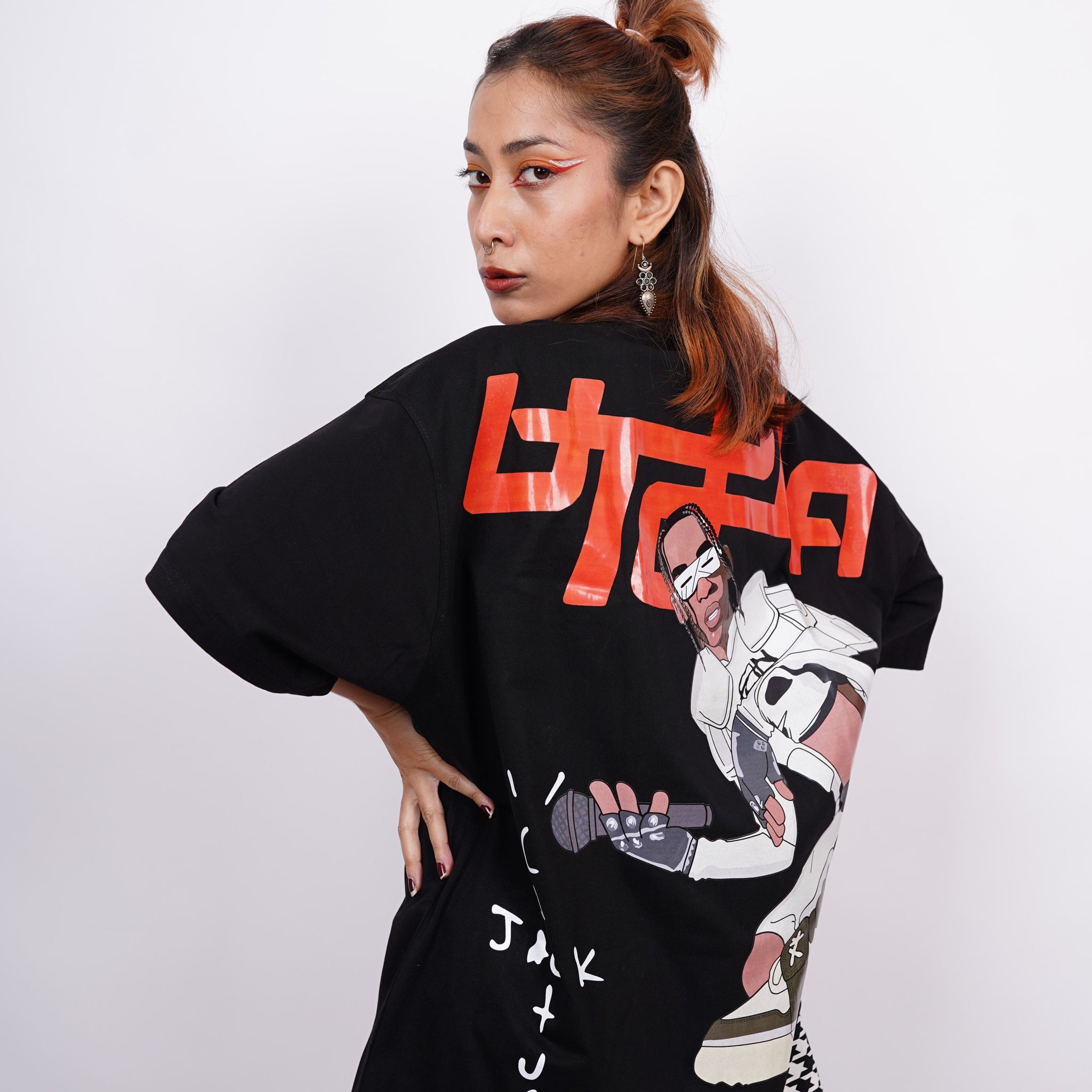 Travis Scott : Utopia Cartoon Art Drop Sleeved  Tee For Men and Women
