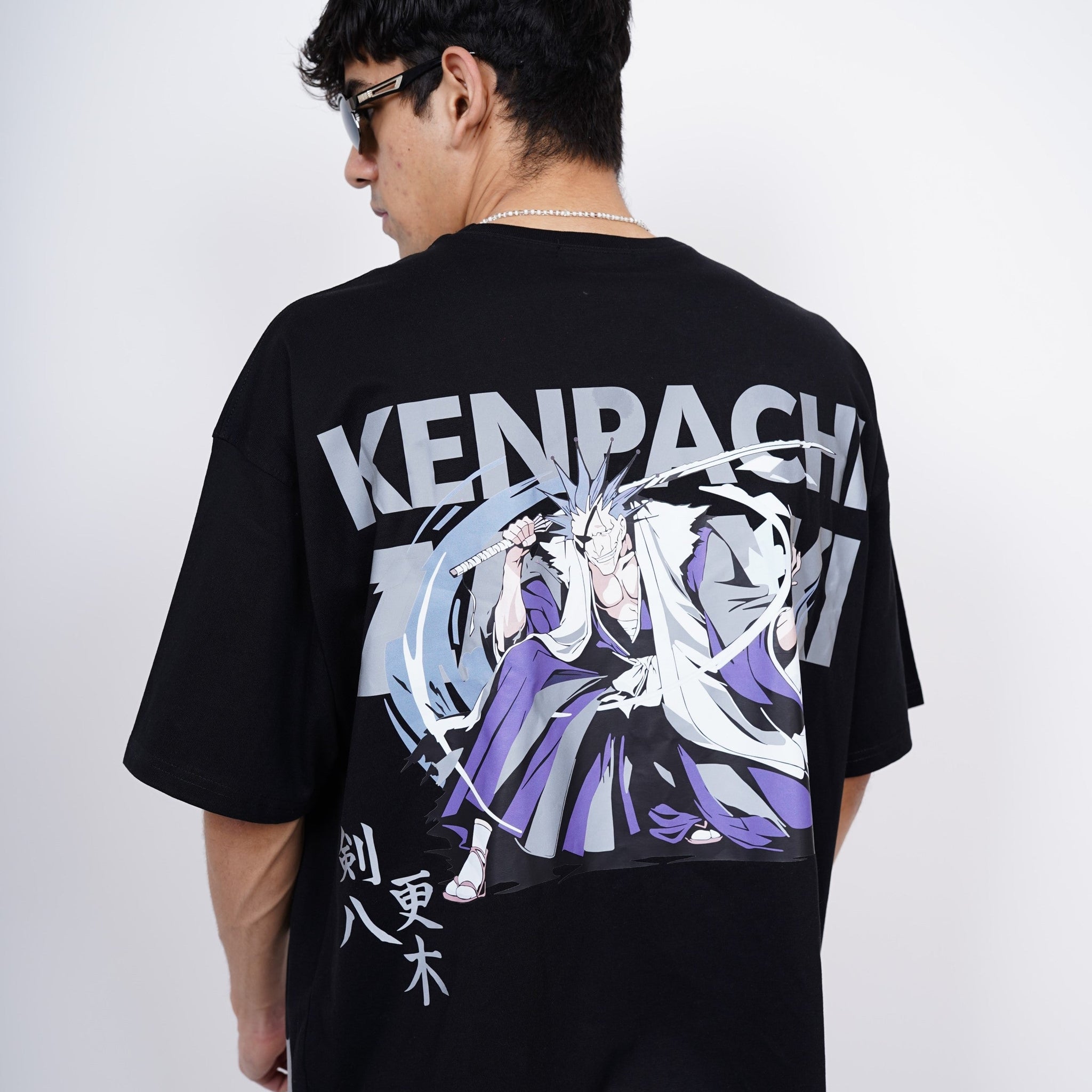 Kenpachi Zaraki (Reflective) : Bleach Drop Sleeved  Tee For Men and Women