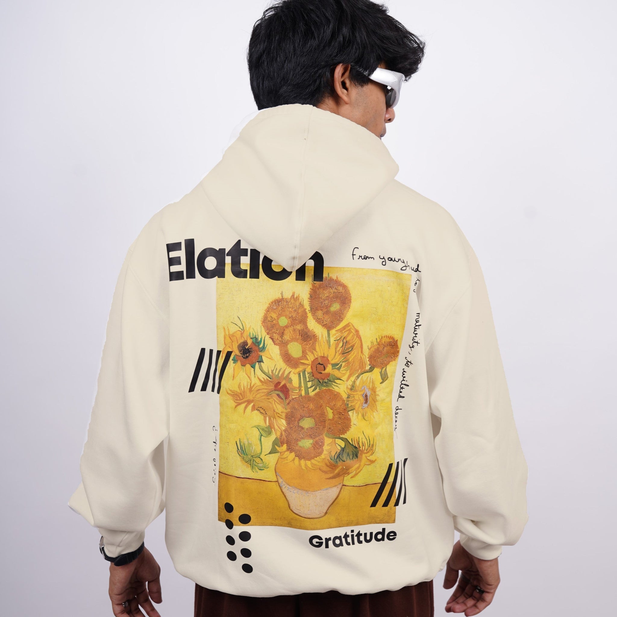 Van Gogh : Sunflower Heavyweight Baggy Hoodie For Men and Women