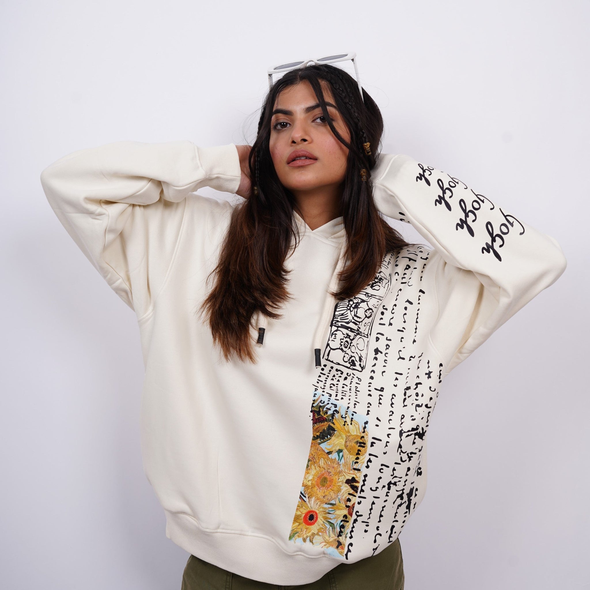 Van Gogh: Letters to Theo Heavyweight Baggy Hoodie For Men and Women