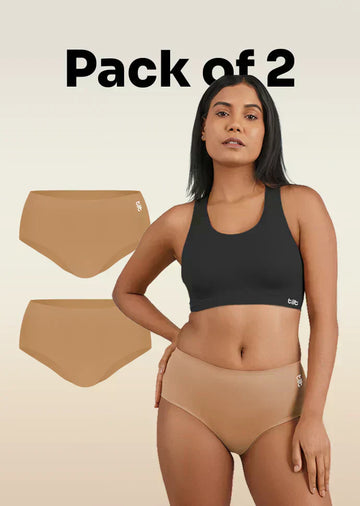 2 Pack - Beige Seamless Underwear