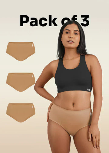 3 Pack - Beige Seamless Underwear
