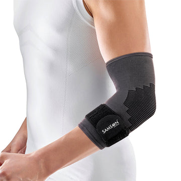 SAMSON Elbow Support with Strap | Adjustable Compression for Elbow Pain Relief & Sports Stability