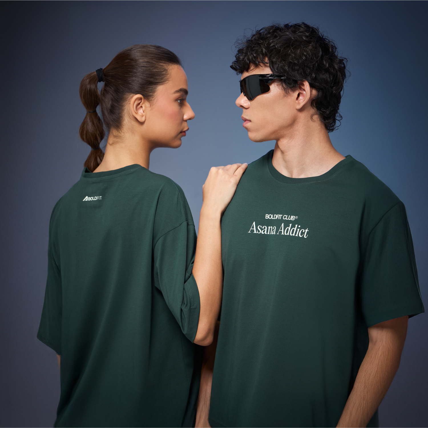 Boldfit Unisex Yoga Oversized T-Shirt Bottlegreen 03